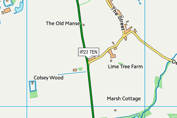 IP23 7EN map - OS VectorMap District (Ordnance Survey)