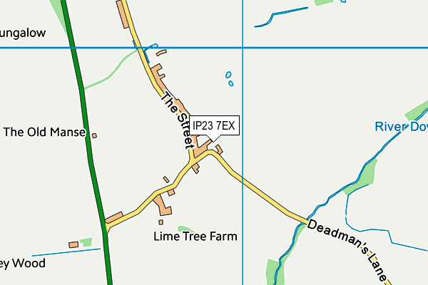 IP23 7EX map - OS VectorMap District (Ordnance Survey)