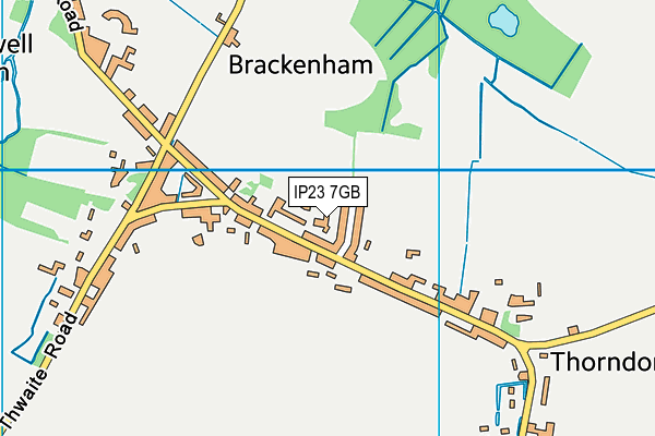 IP23 7GB map - OS VectorMap District (Ordnance Survey)