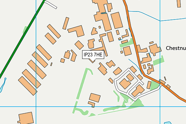 IP23 7HE map - OS VectorMap District (Ordnance Survey)