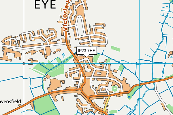 IP23 7HF map - OS VectorMap District (Ordnance Survey)