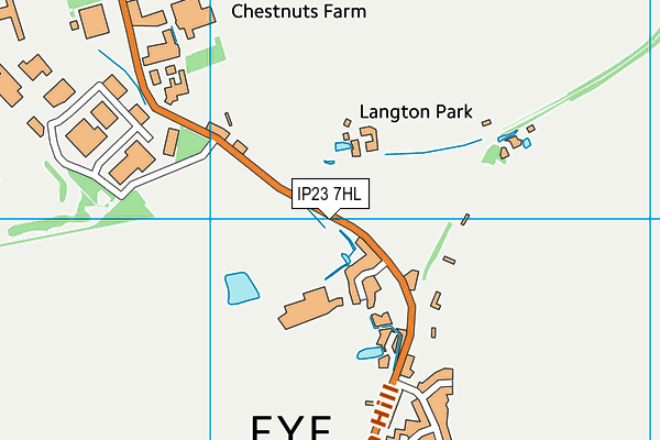 IP23 7HL map - OS VectorMap District (Ordnance Survey)