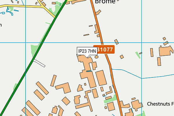 IP23 7HN map - OS VectorMap District (Ordnance Survey)