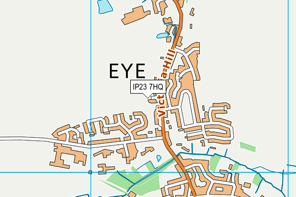 IP23 7HQ map - OS VectorMap District (Ordnance Survey)