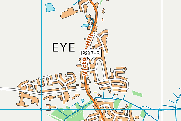 IP23 7HR map - OS VectorMap District (Ordnance Survey)