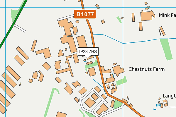 IP23 7HS map - OS VectorMap District (Ordnance Survey)