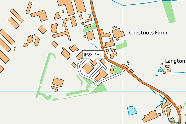 IP23 7HU map - OS VectorMap District (Ordnance Survey)