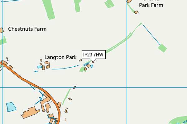 IP23 7HW map - OS VectorMap District (Ordnance Survey)