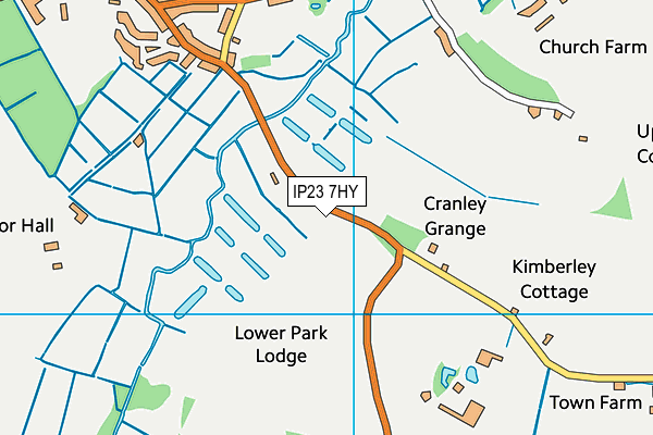 IP23 7HY map - OS VectorMap District (Ordnance Survey)