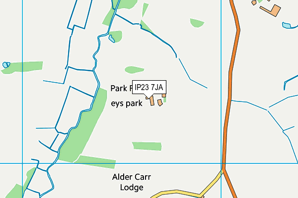 IP23 7JA map - OS VectorMap District (Ordnance Survey)