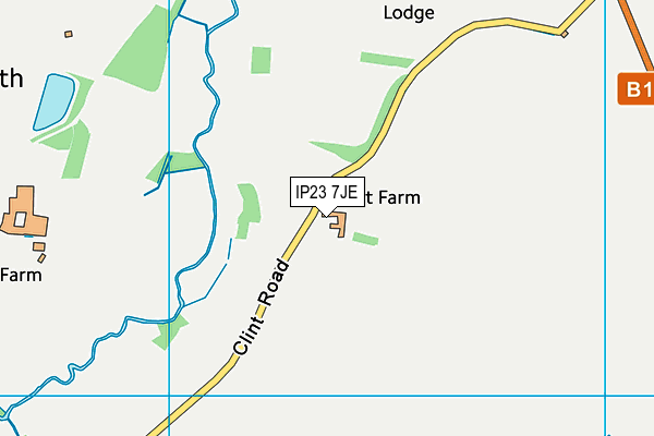 IP23 7JE map - OS VectorMap District (Ordnance Survey)