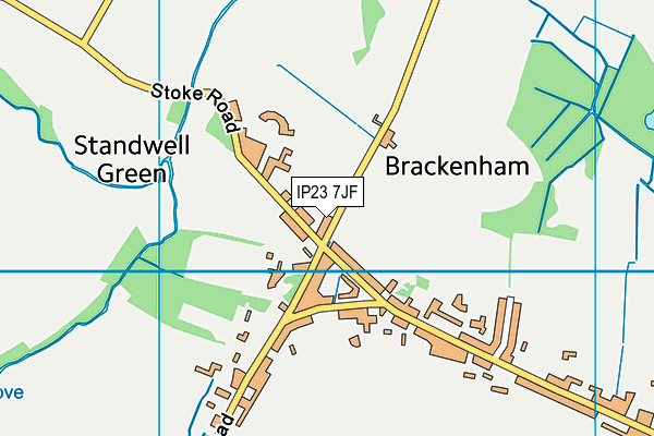 IP23 7JF map - OS VectorMap District (Ordnance Survey)