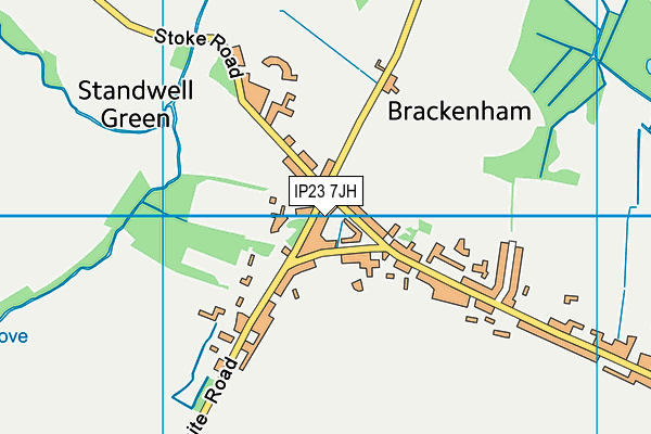 IP23 7JH map - OS VectorMap District (Ordnance Survey)