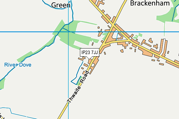 IP23 7JJ map - OS VectorMap District (Ordnance Survey)