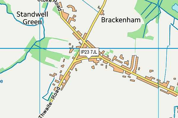 IP23 7JL map - OS VectorMap District (Ordnance Survey)