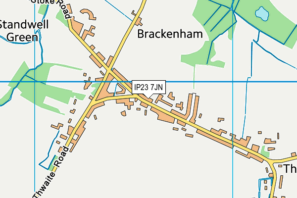 IP23 7JN map - OS VectorMap District (Ordnance Survey)