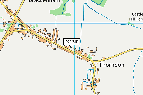 IP23 7JP map - OS VectorMap District (Ordnance Survey)