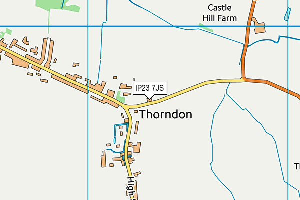 IP23 7JS map - OS VectorMap District (Ordnance Survey)