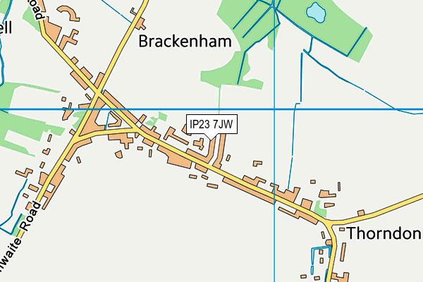 IP23 7JW map - OS VectorMap District (Ordnance Survey)