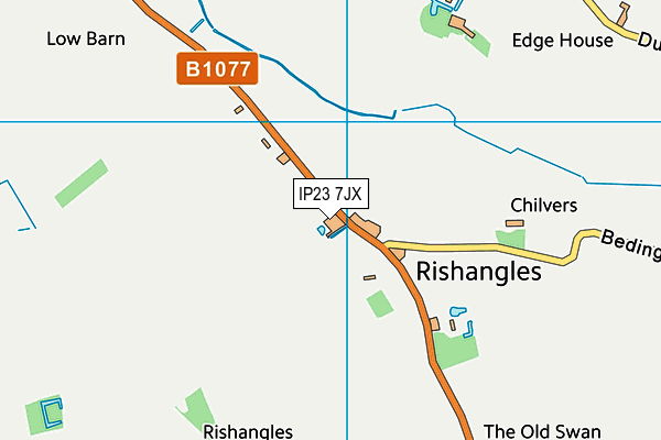 IP23 7JX map - OS VectorMap District (Ordnance Survey)