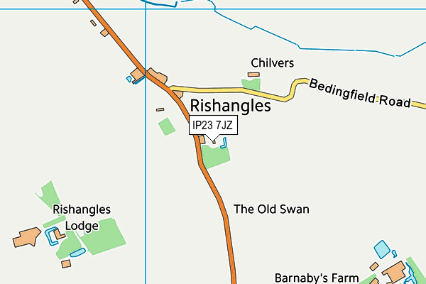 IP23 7JZ map - OS VectorMap District (Ordnance Survey)