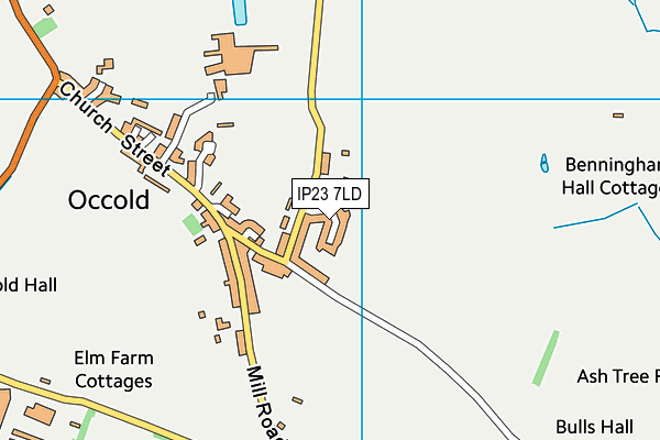 IP23 7LD map - OS VectorMap District (Ordnance Survey)