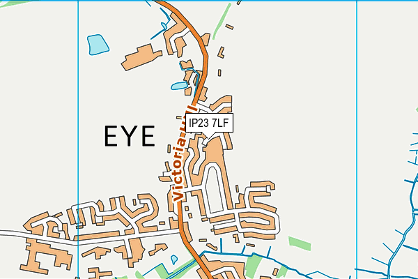 IP23 7LF map - OS VectorMap District (Ordnance Survey)