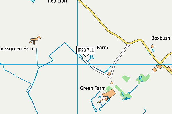 IP23 7LL map - OS VectorMap District (Ordnance Survey)