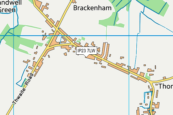 IP23 7LW map - OS VectorMap District (Ordnance Survey)