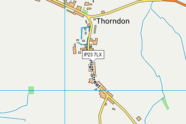 IP23 7LX map - OS VectorMap District (Ordnance Survey)