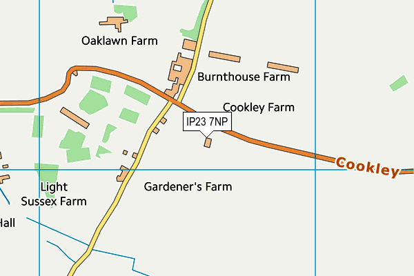 IP23 7NP map - OS VectorMap District (Ordnance Survey)