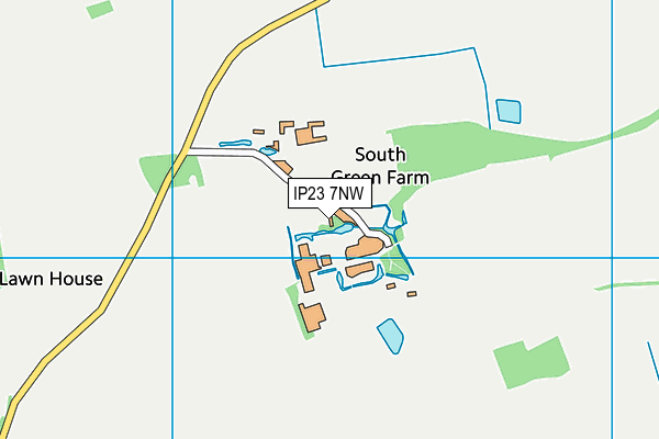 IP23 7NW map - OS VectorMap District (Ordnance Survey)