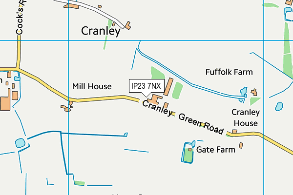 IP23 7NX map - OS VectorMap District (Ordnance Survey)