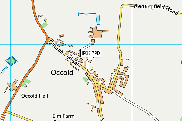 IP23 7PD map - OS VectorMap District (Ordnance Survey)