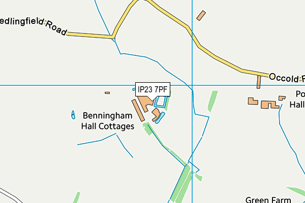 IP23 7PF map - OS VectorMap District (Ordnance Survey)