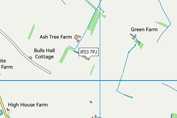 IP23 7PJ map - OS VectorMap District (Ordnance Survey)