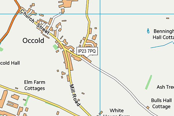 IP23 7PQ map - OS VectorMap District (Ordnance Survey)