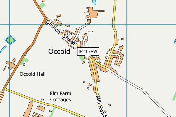 IP23 7PW map - OS VectorMap District (Ordnance Survey)