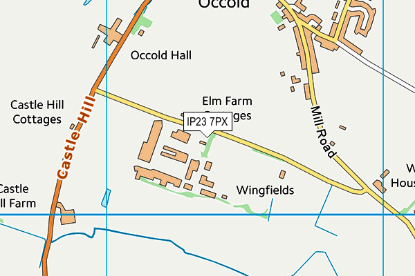 IP23 7PX map - OS VectorMap District (Ordnance Survey)