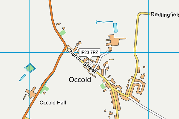 IP23 7PZ map - OS VectorMap District (Ordnance Survey)