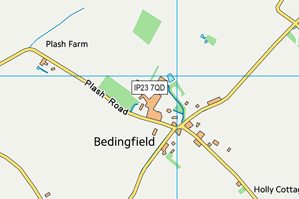IP23 7QD map - OS VectorMap District (Ordnance Survey)