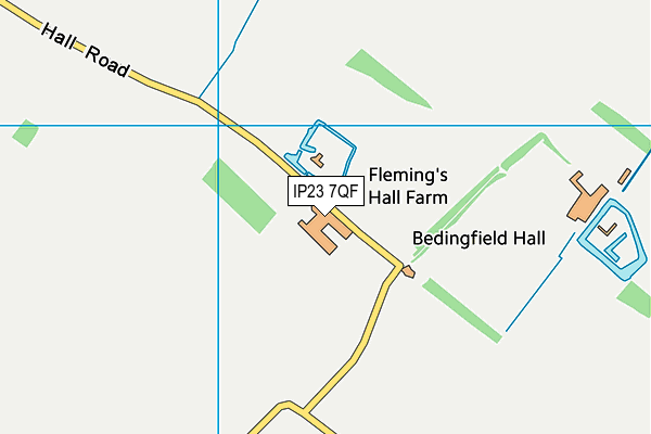 IP23 7QF map - OS VectorMap District (Ordnance Survey)