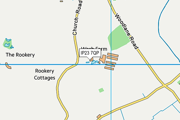 IP23 7QP map - OS VectorMap District (Ordnance Survey)