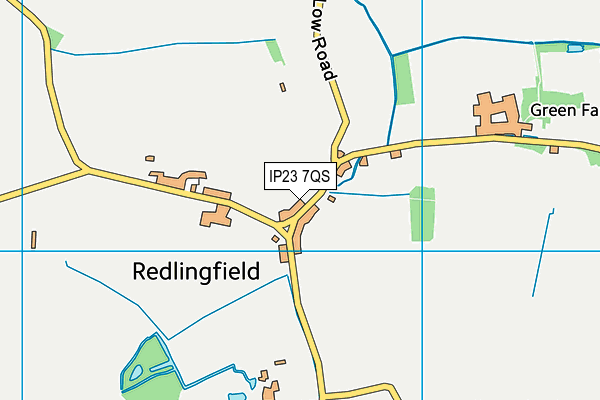 IP23 7QS map - OS VectorMap District (Ordnance Survey)