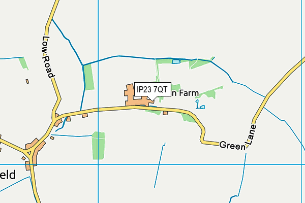 IP23 7QT map - OS VectorMap District (Ordnance Survey)