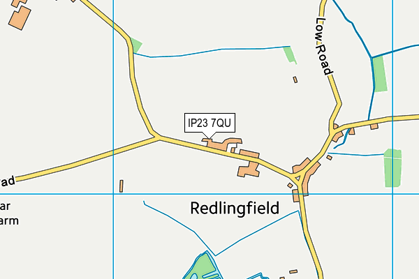 IP23 7QU map - OS VectorMap District (Ordnance Survey)