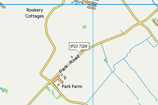 IP23 7QW map - OS VectorMap District (Ordnance Survey)