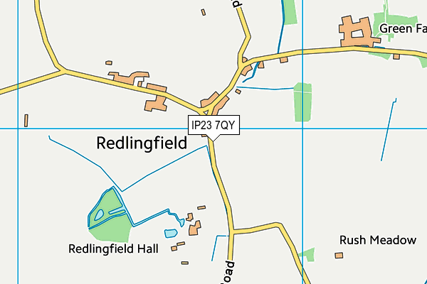 IP23 7QY map - OS VectorMap District (Ordnance Survey)