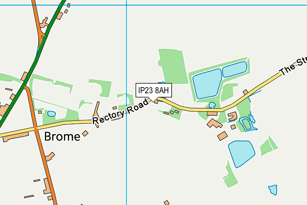 IP23 8AH map - OS VectorMap District (Ordnance Survey)