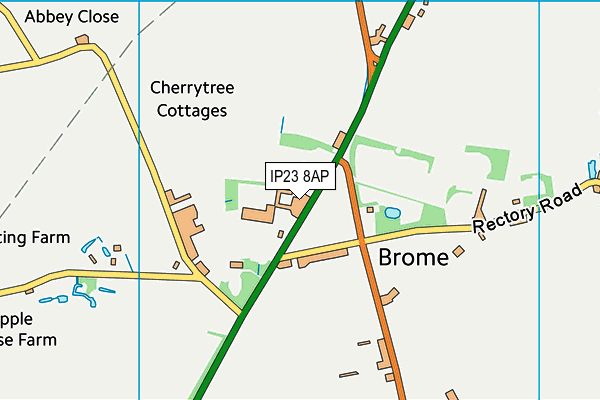 IP23 8AP map - OS VectorMap District (Ordnance Survey)